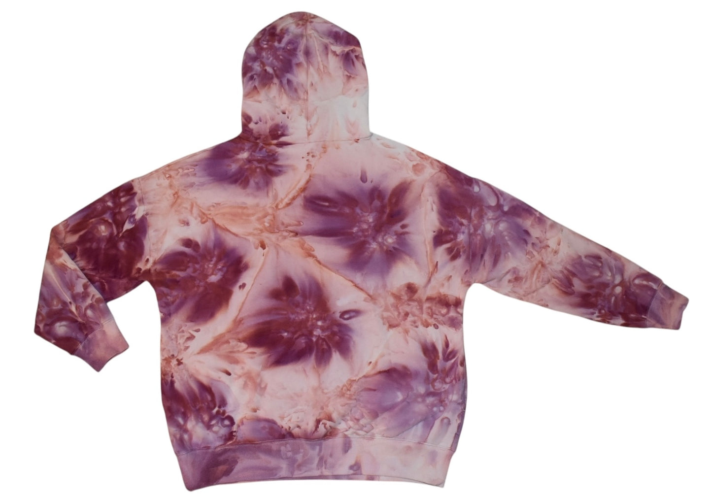 Women's Viscose Blend Hooded Ice-dyed Sweatshirt in Spiced Violet - L