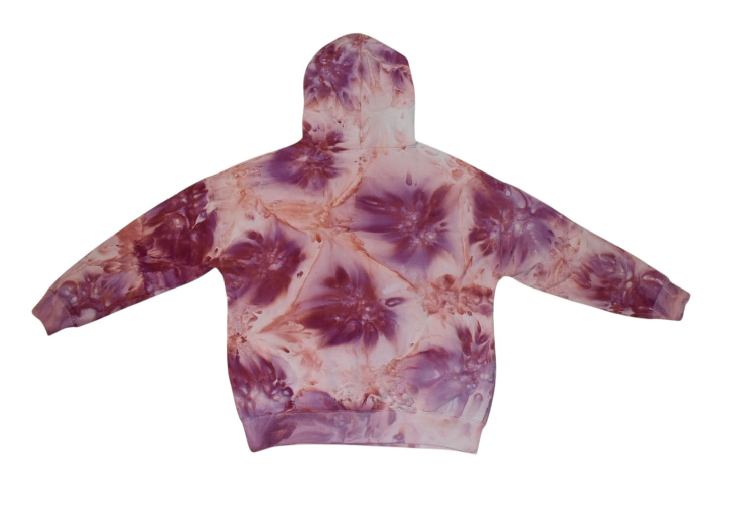 Women's Viscose Blend Hooded Ice-dyed Sweatshirt in Spiced Violet - L