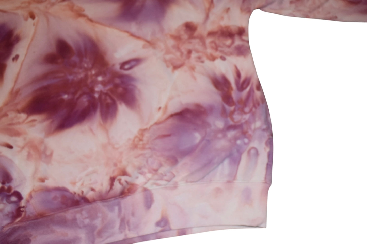 Women's Viscose Blend Hooded Ice-dyed Sweatshirt in Spiced Violet - L