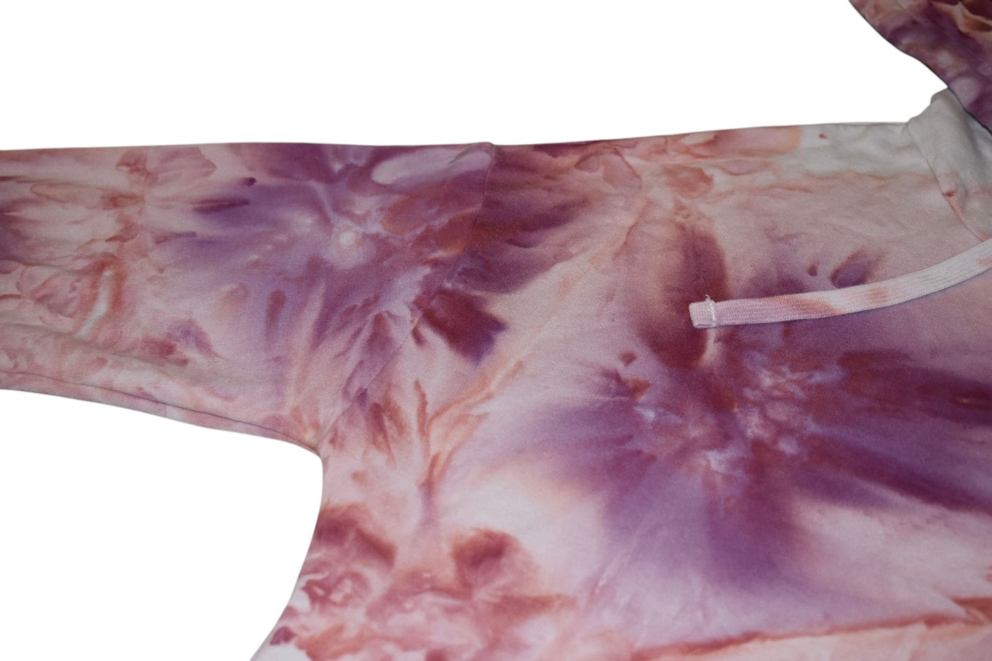 Women's Viscose Blend Hooded Ice-dyed Sweatshirt in Spiced Violet - L