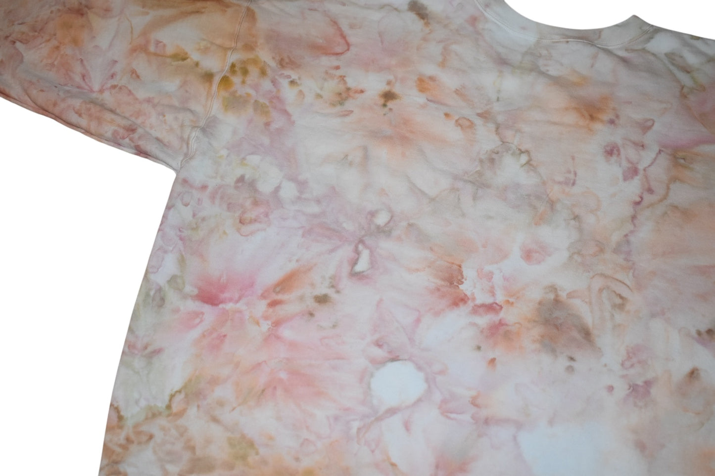 Ice-dyed Unisex Crewneck Sweatshirt in Neutral Rose - 2XL